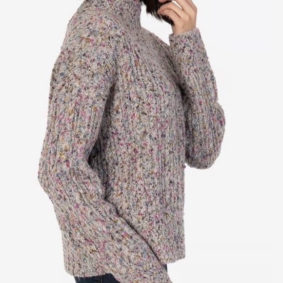 Kut from the Kloth Confetti Mockneck Multicolor Knit Women's Sweater - Picture 2 of 4